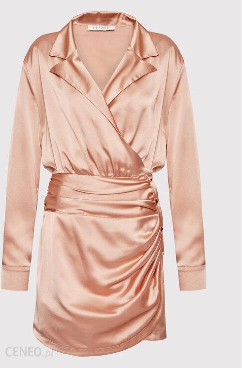 Please Sukienka koktajlowa A1EEQU9000 Różowy Regular Fit