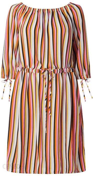 Sukienka PLUS SIZE ze wzorem w paski